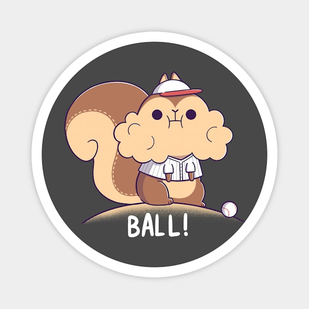 Baseball Squirrel Magnet by TaylorRoss1